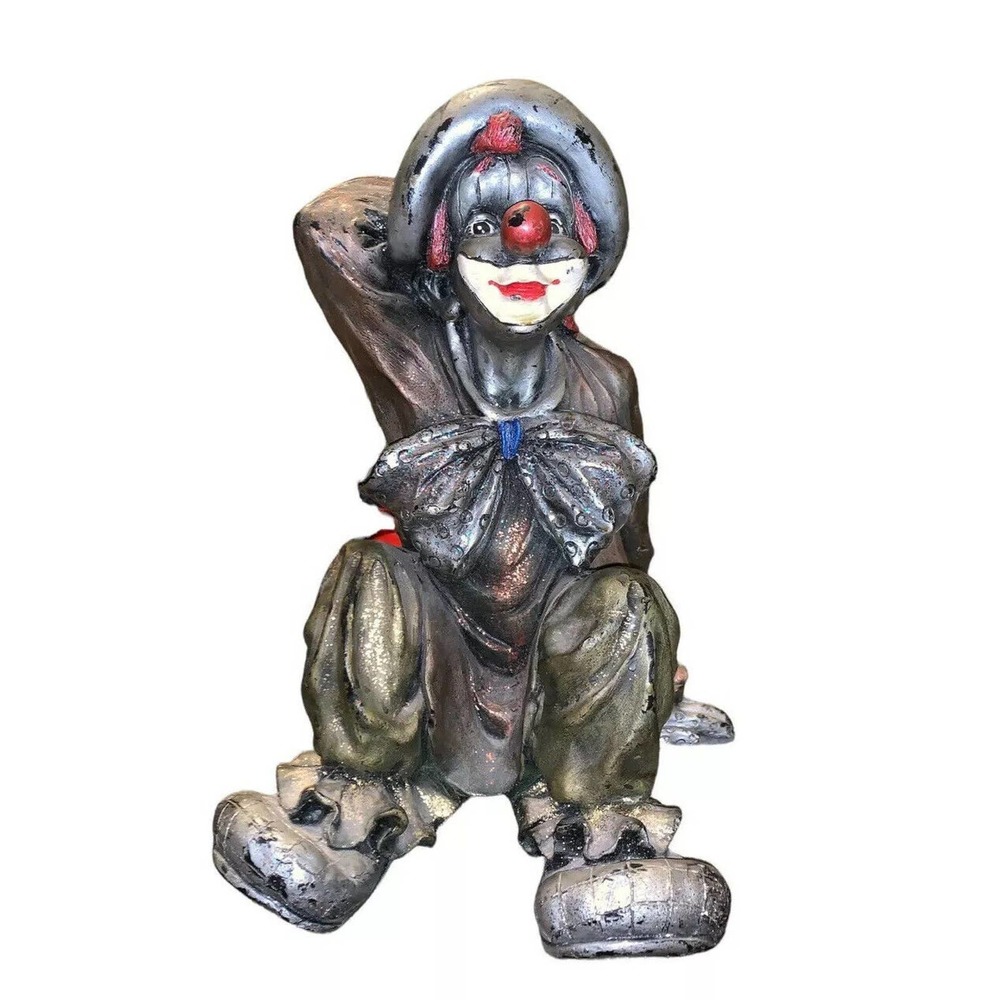 Wax Clown Figure Statue 10” Made in Germany Whimsical Fun Halloween